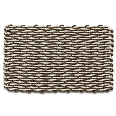 Lobster Rope Doormats, Outdoor Door Mats, Wicked Good Door Mats Made in Maine, Mocha & Light Tan Double Weave